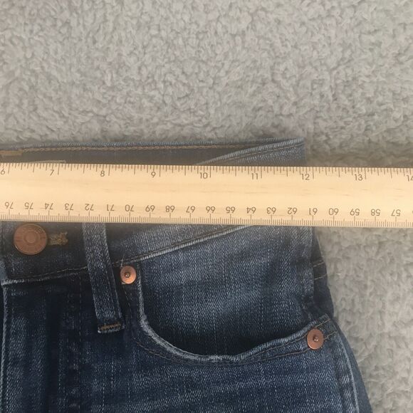 Madewell Jean Shorts Womens Blue Size 23 Cut Off 10" High Rise Skinny - Picture 4 of 9